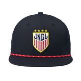 Donovan Black Flat Bill Performance Hat