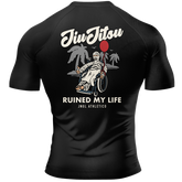Jiu Jitsu Ruined My Life BJJ - Short Sleeve Rashguard Brazilian Jiu Jitsu