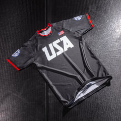 USA National Team V2 Black BJJ - Short Sleeve Rashguard Brazilian Jiu Jitsu