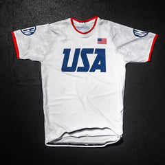 USA National Team V2 White BJJ - Short Sleeve Rashguard Brazilian Jiu Jitsu