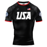 USA National Team V2 Black BJJ - Short Sleeve Rashguard Brazilian Jiu Jitsu