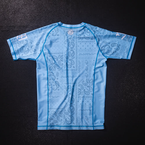 Bandana Blue BJJ - Short Sleeve Rashguard Brazilian Jiu Jitsu