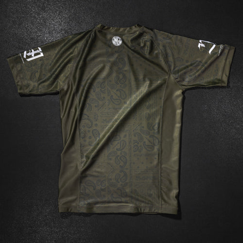 Bandana Olive BJJ - Short Sleeve Rashguard Brazilian Jiu Jitsu