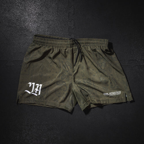 Bandana Olive 5" BJJ - Grappling Shorts - Brazilian Jiu Jitsu