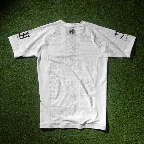 Bandana White BJJ - Short Sleeve Rashguard Brazilian Jiu Jitsu