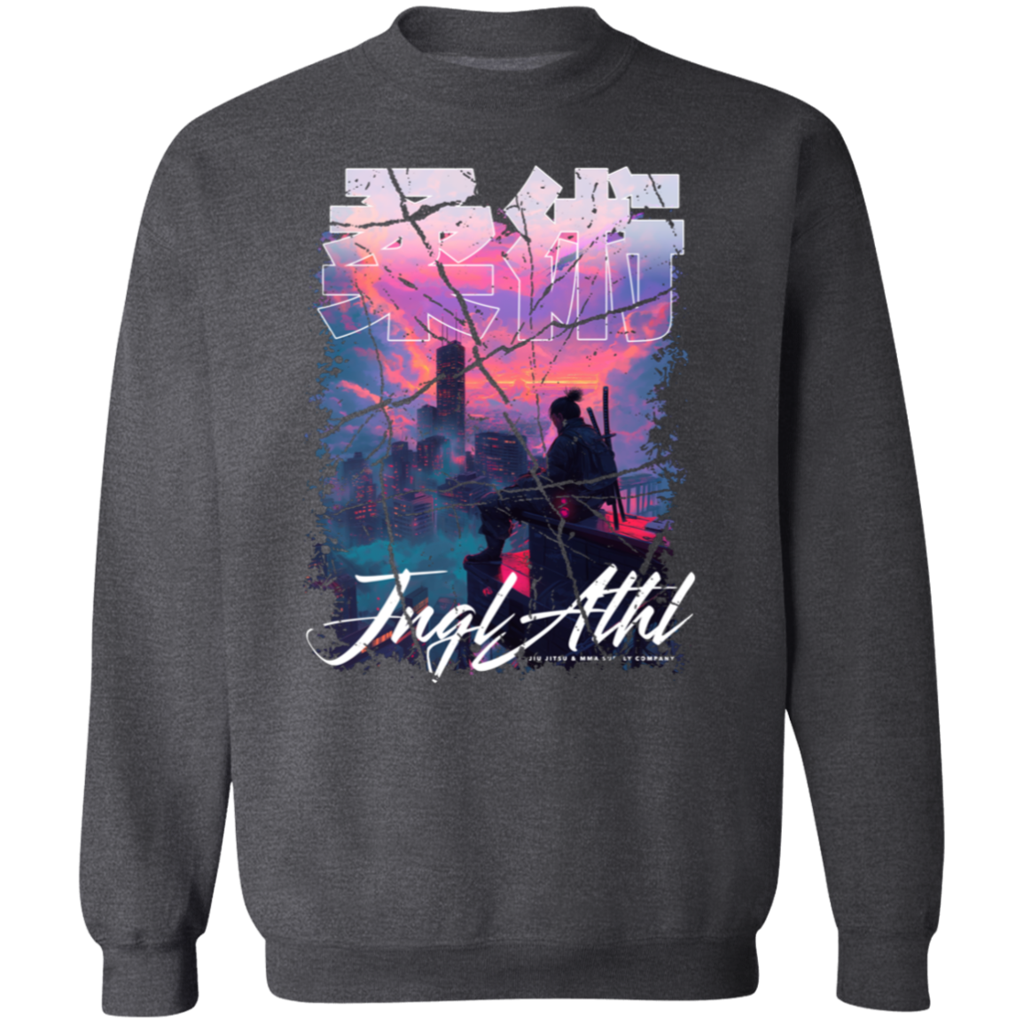 Synthwave Samurai - Crewneck Sweatshirt