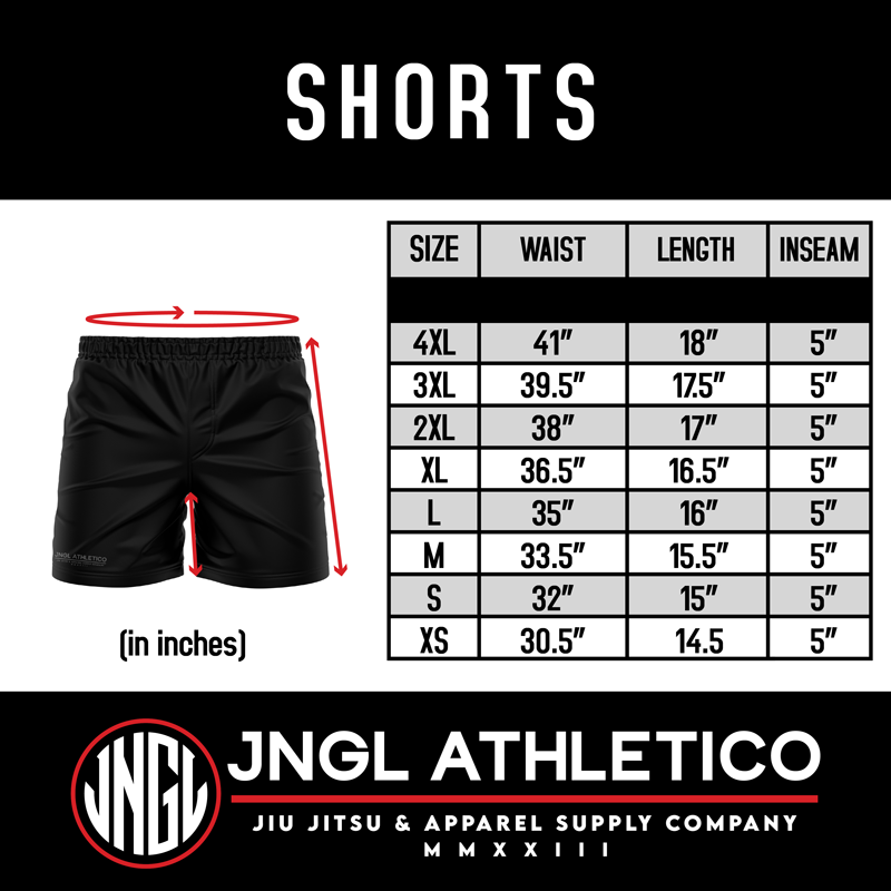 Stalker 5" BJJ - Grappling Shorts - Brazilian Jiu Jitsu