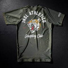 Grappling Club Olive BJJ - Short Sleeve Rashguard Brazilian Jiu Jitsu