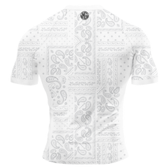 Bandana White BJJ - Short Sleeve Rashguard Brazilian Jiu Jitsu