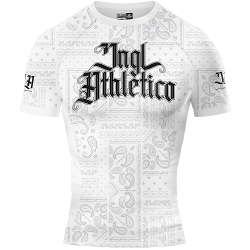 Bandana White BJJ - Short Sleeve Rashguard Brazilian Jiu Jitsu