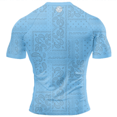 Bandana Blue BJJ - Short Sleeve Rashguard Brazilian Jiu Jitsu