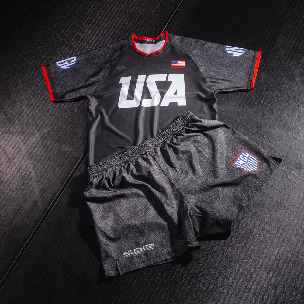 USA National Team V2 Black 5" BJJ - Grappling Shorts - Brazilian Jiu Jitsu