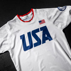 USA National Team V2 White BJJ - Short Sleeve Rashguard Brazilian Jiu Jitsu