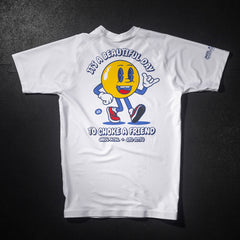 Beautiful Day White BJJ - Short Sleeve Rashguard Brazilian Jiu Jitsu