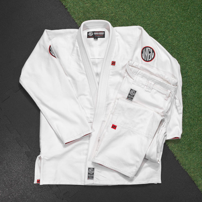 Raider White GI - BJJ GI - Brazilian Jiu Jitsu Kimono